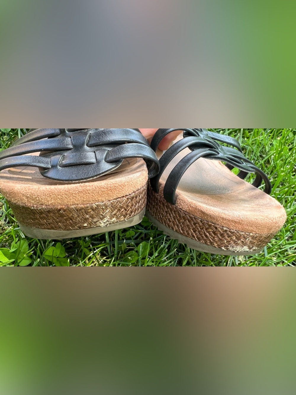 Vionic Clarisa Raffia Black Wedge Sandals Women's Size US 9.5 - Picture 7 of 15